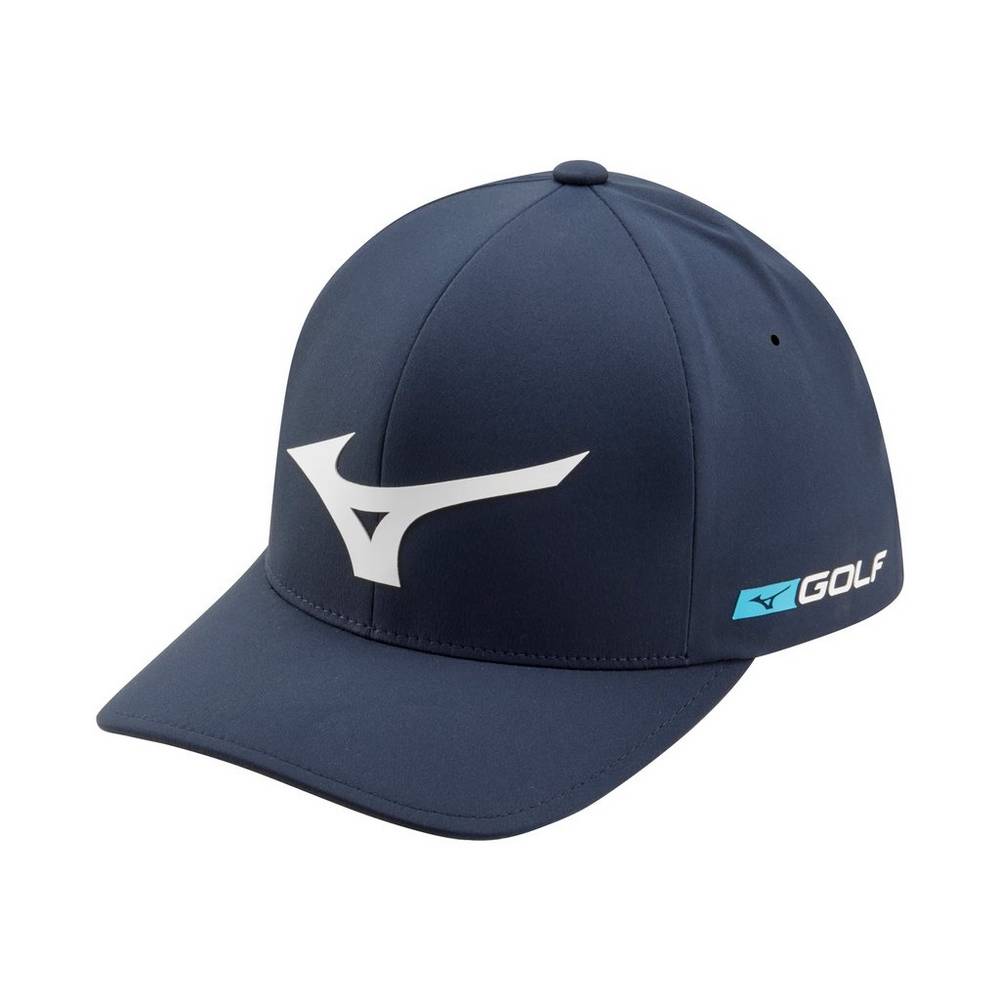 Panske Čiapky Mizuno Tour Delta Golf Námornícka Modrá/Biele Vypredaj IGPQ74231